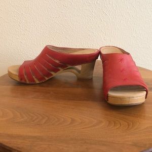 Dansko Red Sandals with Heels